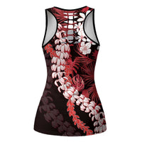 Ulaula Aloha Hawaii Lei Hollow Tank Top Tropical Flowers Elegant Vibe LT14 - Polynesian Pride