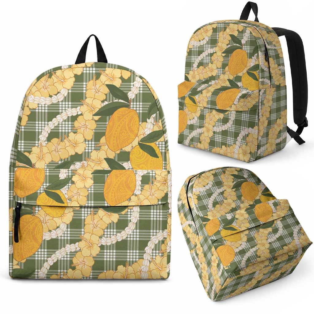 Uliuli Ahiahia Hawaiian Mango Palaka Backpack Aloha Hibiscus Pikake Lei