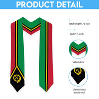 Vanuatu Graduation Stole Flag Style LT05 - Polynesian Pride