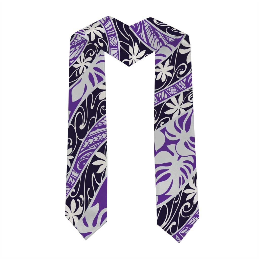 Vareau Tahiti Tiare Monstera Graduation Stole Polynesian Pattern Curve Style LT01 - Polynesian Pride