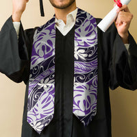 Vareau Tahiti Tiare Monstera Graduation Stole Polynesian Pattern Curve Style LT01 - Polynesian Pride