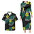 Polynesian Pride Hawaii Pattern Matching Outfit For Couples Yellow Hibiscus Long Sleeve Bodycon Dress And Hawaii Shirt - Polynesian Pride