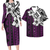 Polynesian Pride Hawaii Matching Outfit For Couples Hawaii Floral Purple Bodycon Dress And Hawaii Shirt - Polynesian Pride