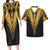 Polynesian Pride Hawaii Matching Outfit For Couples Hawaii Polynesian Tribal Pattern Bodycon Dress And Hawaii Shirt - Polynesian Pride
