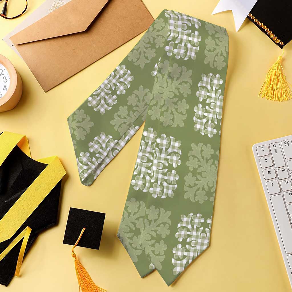 Vesuvian Green Palaka Quilt Hawaii Graduation Stole Traditional Hawaii-plaid Pattern - Polynesian Pride