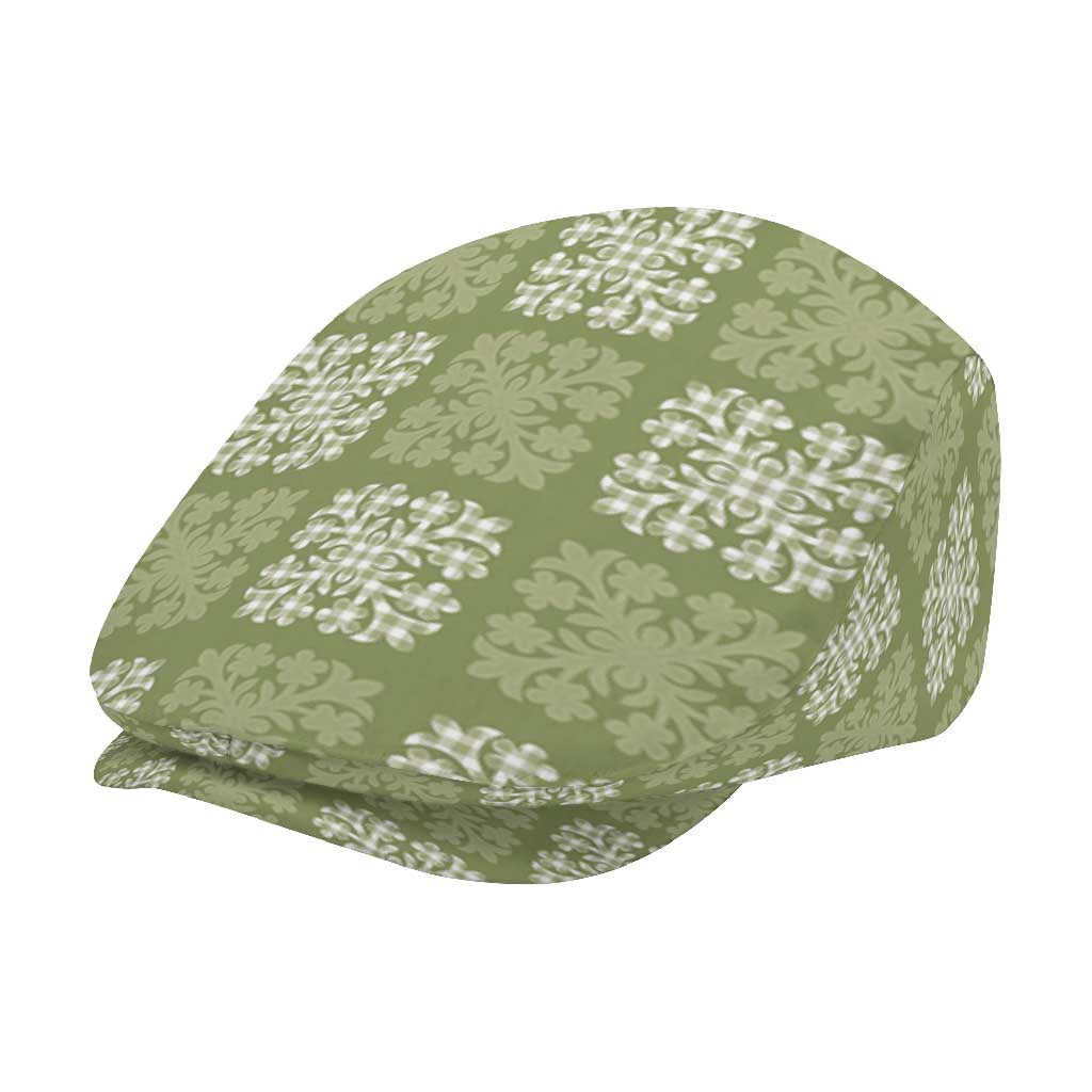 Vesuvian Green Palaka Quilt Hawaii Jeff Hat Traditional Hawaii-plaid Pattern - Polynesian Pride