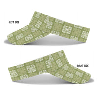 Vesuvian Green Palaka Quilt Hawaii Sun Visor Cap Traditional Hawaii-plaid Pattern LT14 - Polynesian Pride