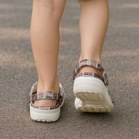 Vintage Aloha Block Quilt Clogs Shoes Beige Inspired Lei Motifs LT9 - Polynesian Pride