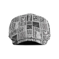 Vintage Aloha Block Quilt Jeff Hat Black Inspired Lei Motifs - Polynesian Pride