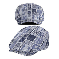 Vintage Aloha Block Quilt Jeff Hat Blue Inspired Lei Motifs - Polynesian Pride