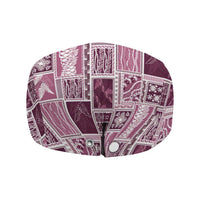 Vintage Aloha Block Quilt Jeff Hat Pink Inspired Lei Motifs - Polynesian Pride