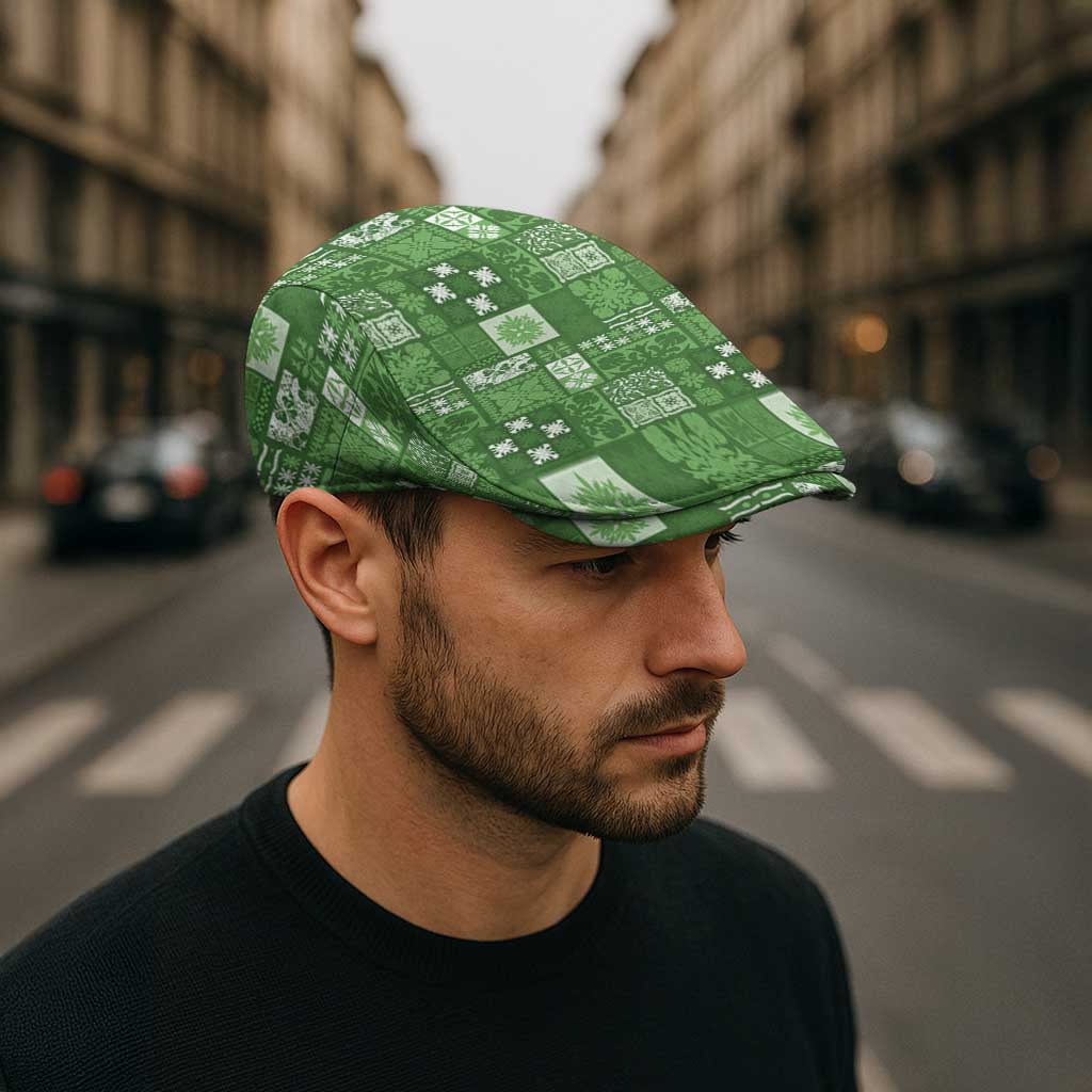 Vintage Hawaiian Quilting Patterns Jeff Hat Green Style Tribal Fabric Patchwork - Polynesian Pride