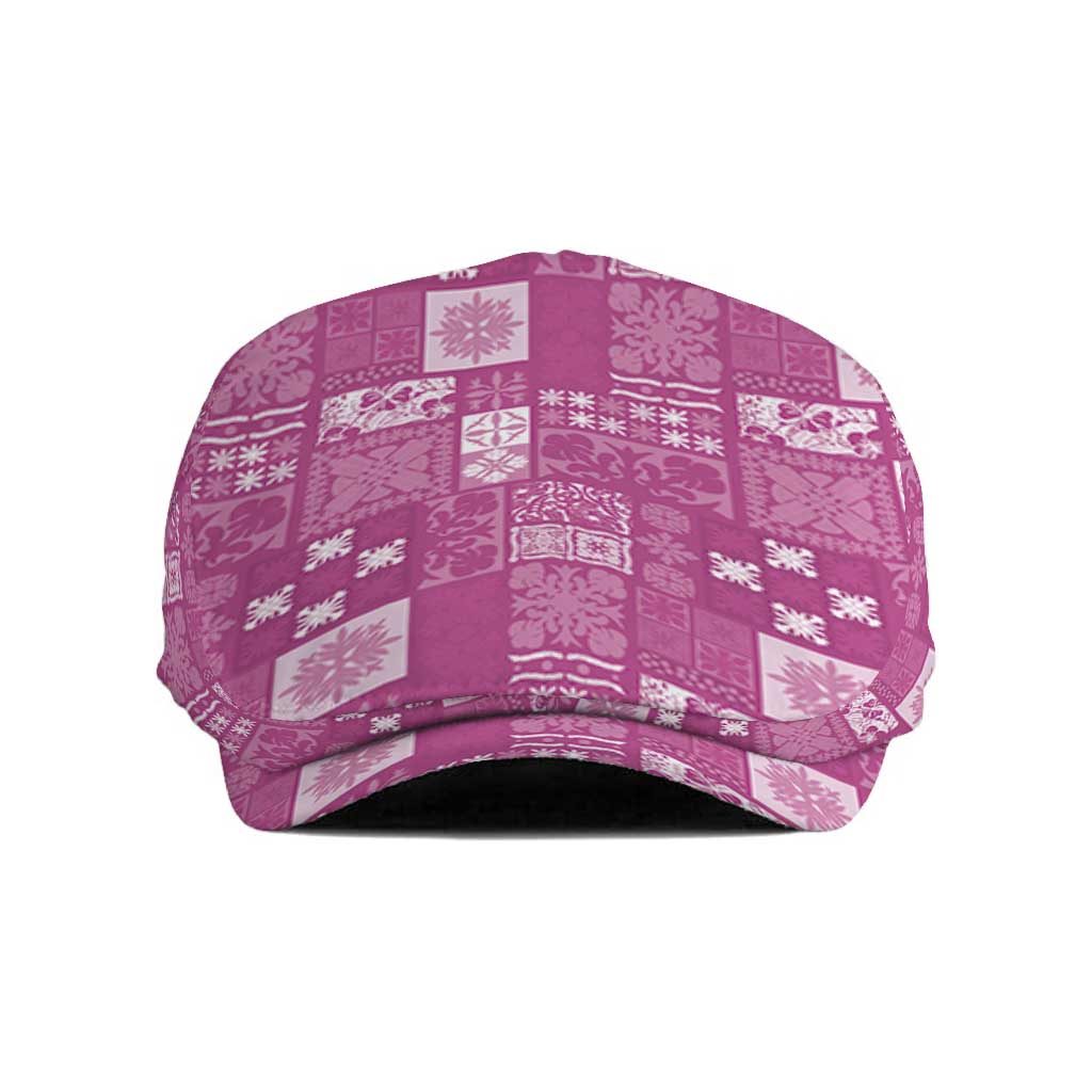 Vintage Hawaiian Quilting Patterns Jeff Hat Pink Style Tribal Fabric Patchwork - Polynesian Pride