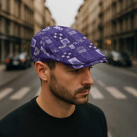 Vintage Hawaiian Quilting Patterns Jeff Hat Purple Style Tribal Fabric Patchwork - Polynesian Pride