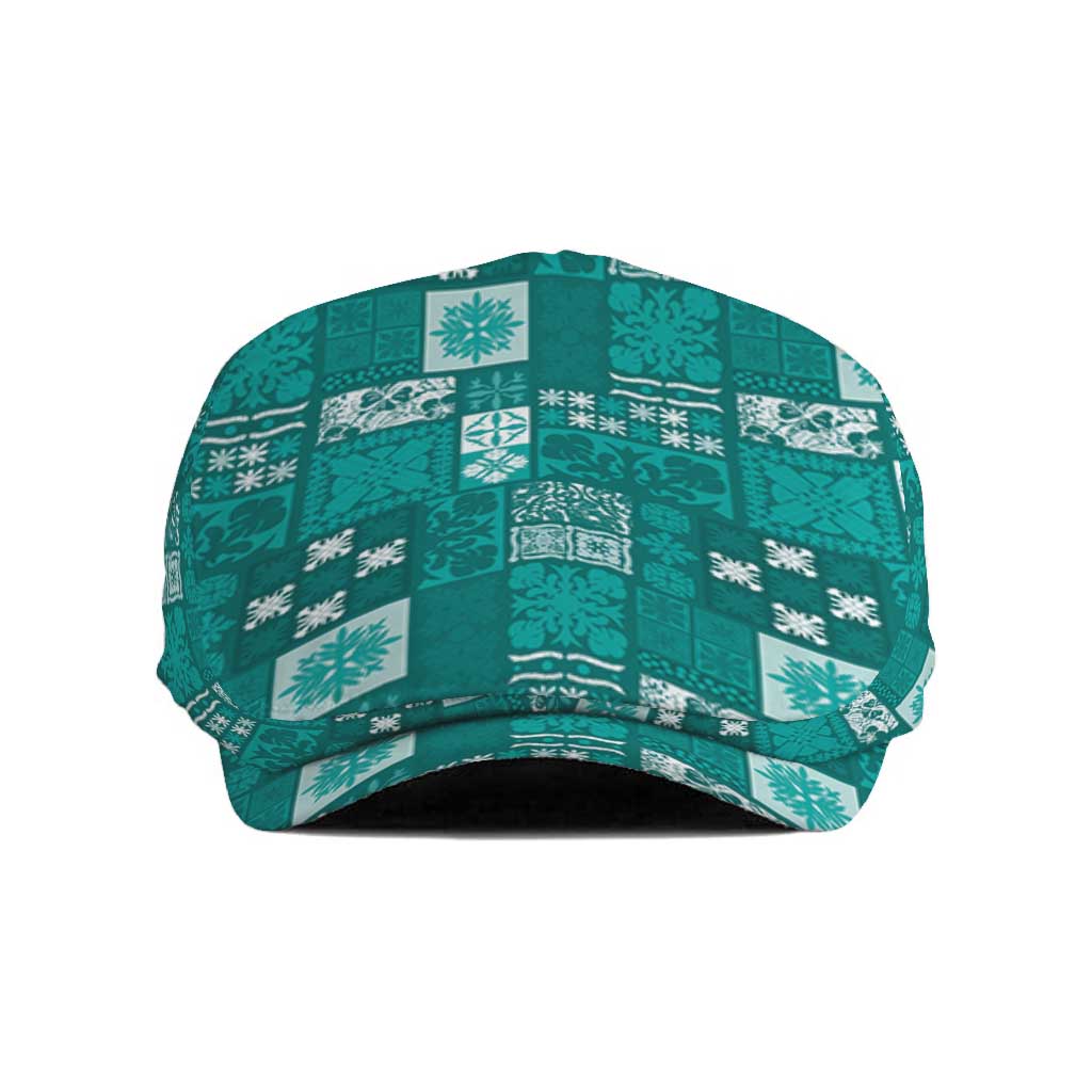 Vintage Hawaiian Quilting Patterns Jeff Hat Turquoise Style Tribal Fabric Patchwork - Polynesian Pride