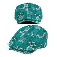 Vintage Hawaiian Quilting Patterns Jeff Hat Turquoise Style Tribal Fabric Patchwork - Polynesian Pride