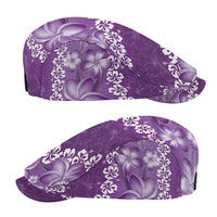 Vintage Purple Polynesia Jeff Hat Plumeria With Hibiscus Tropical Vibes - Polynesian Pride