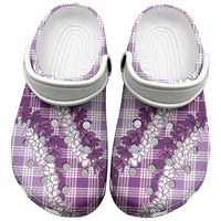 Violet Hawaii Palaka Clogs Shoes Hawaiian Honohono Lei LT05 Violet - Polynesian Pride