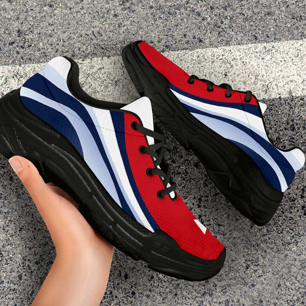 Wallis And Futuna Chunky Sneakers Flag-Inspired Curve Style