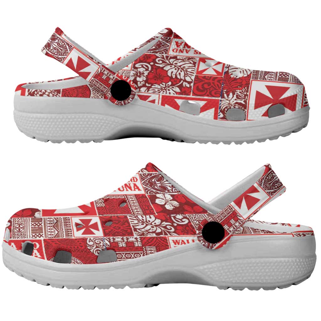 Wallis Et Futuna Kilisimasi Fiefia Clogs Shoes Pacific Patchwork Xmas Vibes LT9 - Polynesian Pride