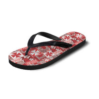 Wallis Et Futuna Kilisimasi Fiefia Flip Flops Pacific Patchwork Xmas Vibes LT9 - Polynesian Pride