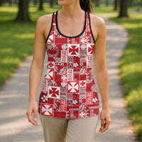 Wallis Et Futuna Kilisimasi Fiefia Hollow Tank Top Pacific Patchwork Xmas Vibes LT9 - Polynesian Pride