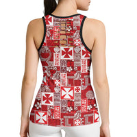Wallis Et Futuna Kilisimasi Fiefia Hollow Tank Top Pacific Patchwork Xmas Vibes LT9 - Polynesian Pride