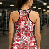 Wallis Et Futuna Kilisimasi Fiefia Hollow Tank Top Pacific Patchwork Xmas Vibes LT9 - Polynesian Pride