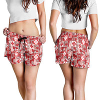 Wallis Et Futuna Kilisimasi Fiefia Shorts for Women Pacific Patchwork Xmas Vibes LT9 - Polynesian Pride