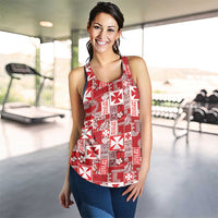 Wallis Et Futuna Kilisimasi Fiefia Women Racerback Tank Pacific Patchwork Xmas Vibes LT9 - Polynesian Pride