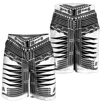 White Samoa Pea Tattoo Inspired Shorts for Men