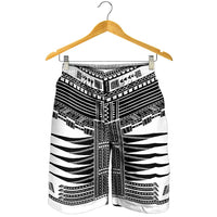 White Samoa Pea Tattoo Inspired Shorts for Men