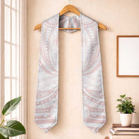 White Sunday Lotu Tamaiti Graduation Stole Polynesian Wave Pastel Blush LT9 One Size Blush - Polynesian Pride