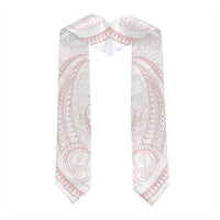 White Sunday Lotu Tamaiti Graduation Stole Polynesian Wave Pastel Blush LT9 - Polynesian Pride