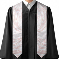 White Sunday Lotu Tamaiti Graduation Stole Polynesian Wave Pastel Blush LT9 - Polynesian Pride