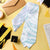 White Sunday Lotu Tamaiti Graduation Stole Polynesian Wave Pastel Cyan - Polynesian Pride