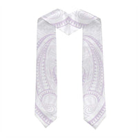 White Sunday Lotu Tamaiti Graduation Stole Polynesian Wave Pastel Mauve LT9 - Polynesian Pride