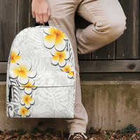 White Tropical Plumeria With Galaxy Polynesian Art Backpack LT14 - Polynesian Pride