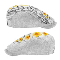 White Tropical Plumeria With Galaxy Polynesian Art Jeff Hat - Polynesian Pride