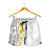 White Tropical Plumeria With Galaxy Polynesian Art Shorts for Women - Polynesian Pride