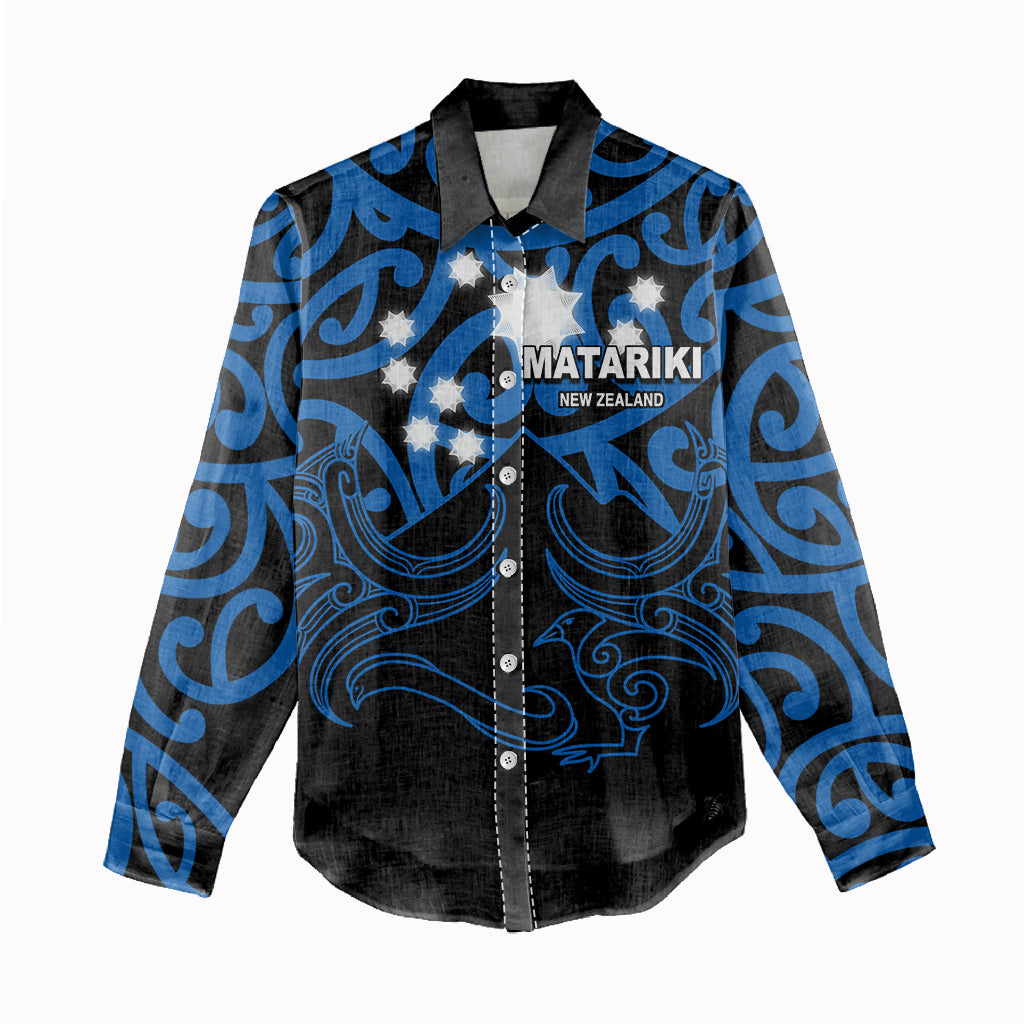 Matariki New Zealand Women Casual Shirt Maori New Year Blue LT6