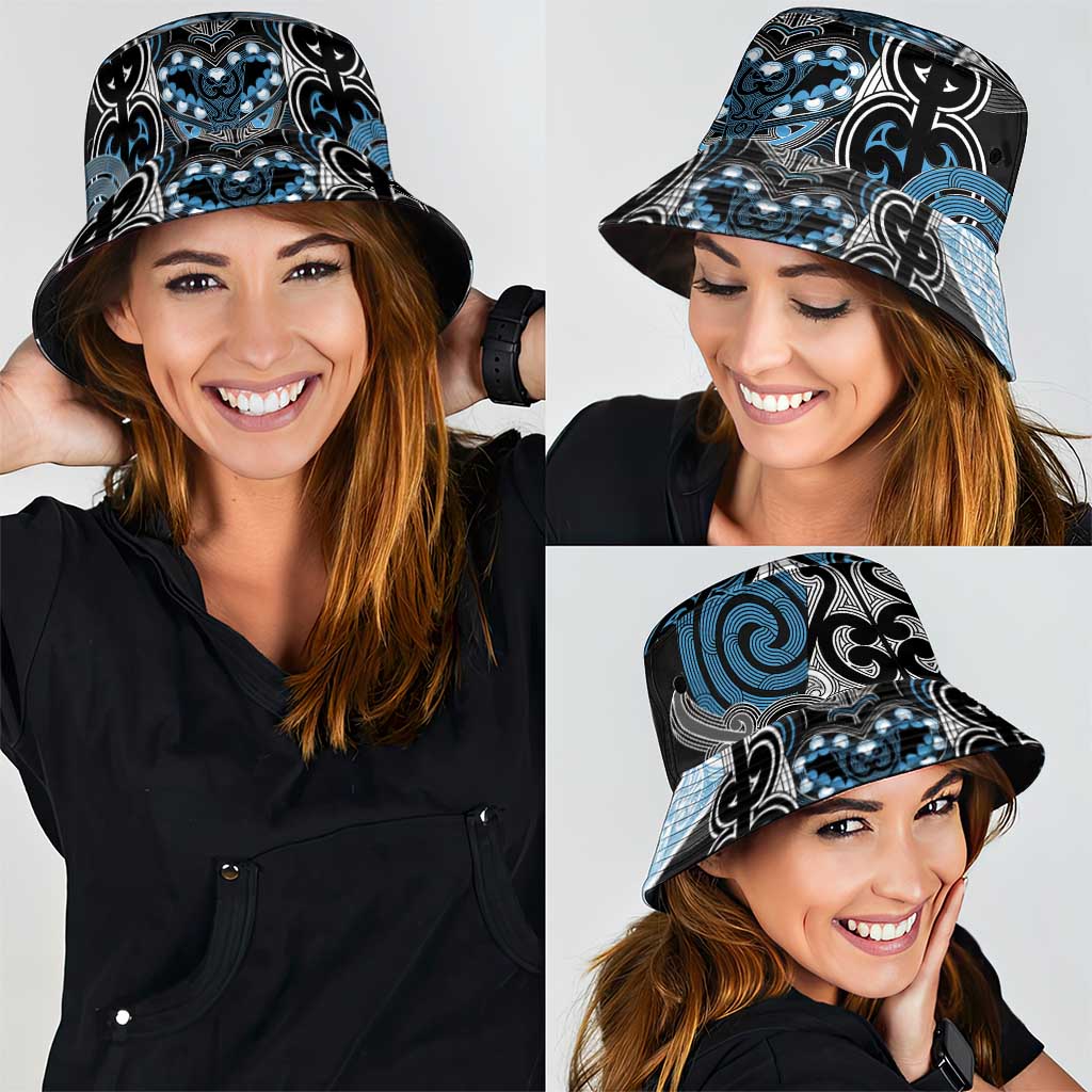 World Cricket New Zealand Bucket Hat Kia kaha nga Potae Pango LT9 - Polynesian Pride