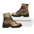 Yellow Aotearoa Kowhaiwhai Pattern Leather Boots NZ Maori Quilt Style - Polynesian Pride