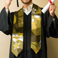 Yellow Banana Leaf Hawaii Graduation Stole Lau Maia Plumeria Tropical Summer Vibes