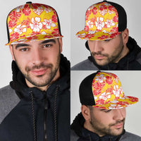 Yellow Hawaii Hibiscus Mesh Trucker Cap Tropical Flowers Seamless Pattern - Polynesian Pride