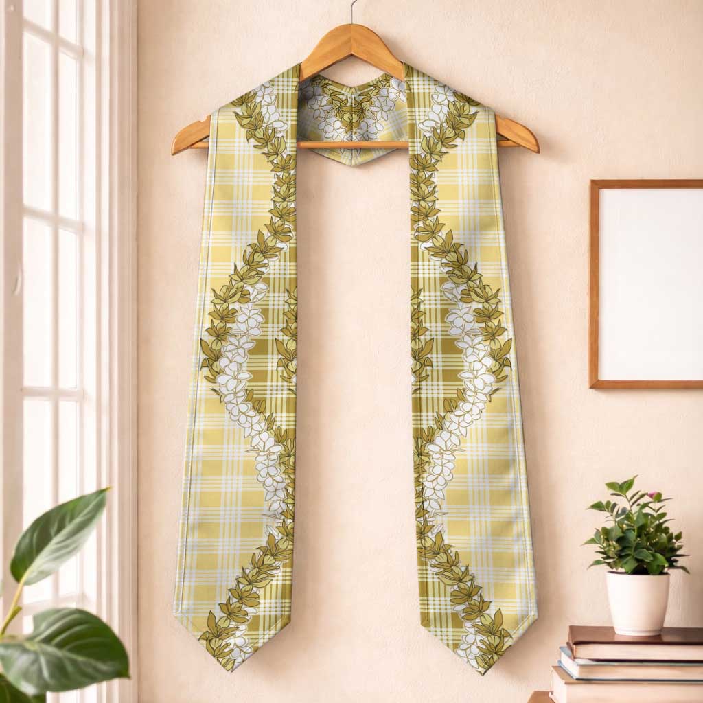 Yellow Hawaii Palaka Graduation Stole Hawaiian Honohono Lei LT05 One Size Yellow - Polynesian Pride