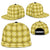 Yellow Hawaiian Quilt Snapback Cap Hawaii Pineapple Monstera Palaka Motifs - Polynesian Pride