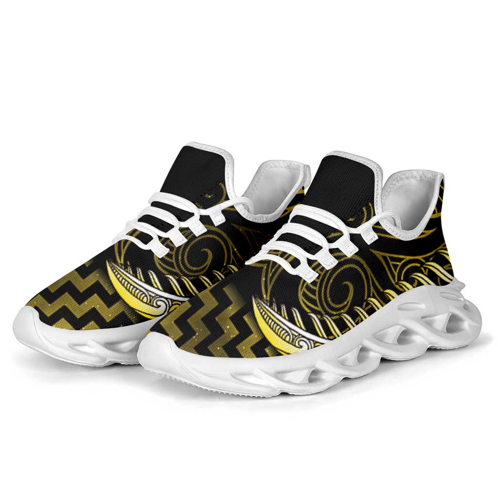 Yellow Matariki New Zealand Clunky Sneakers Maori Poutama Galaxy Vibes LT14 - Polynesian Pride