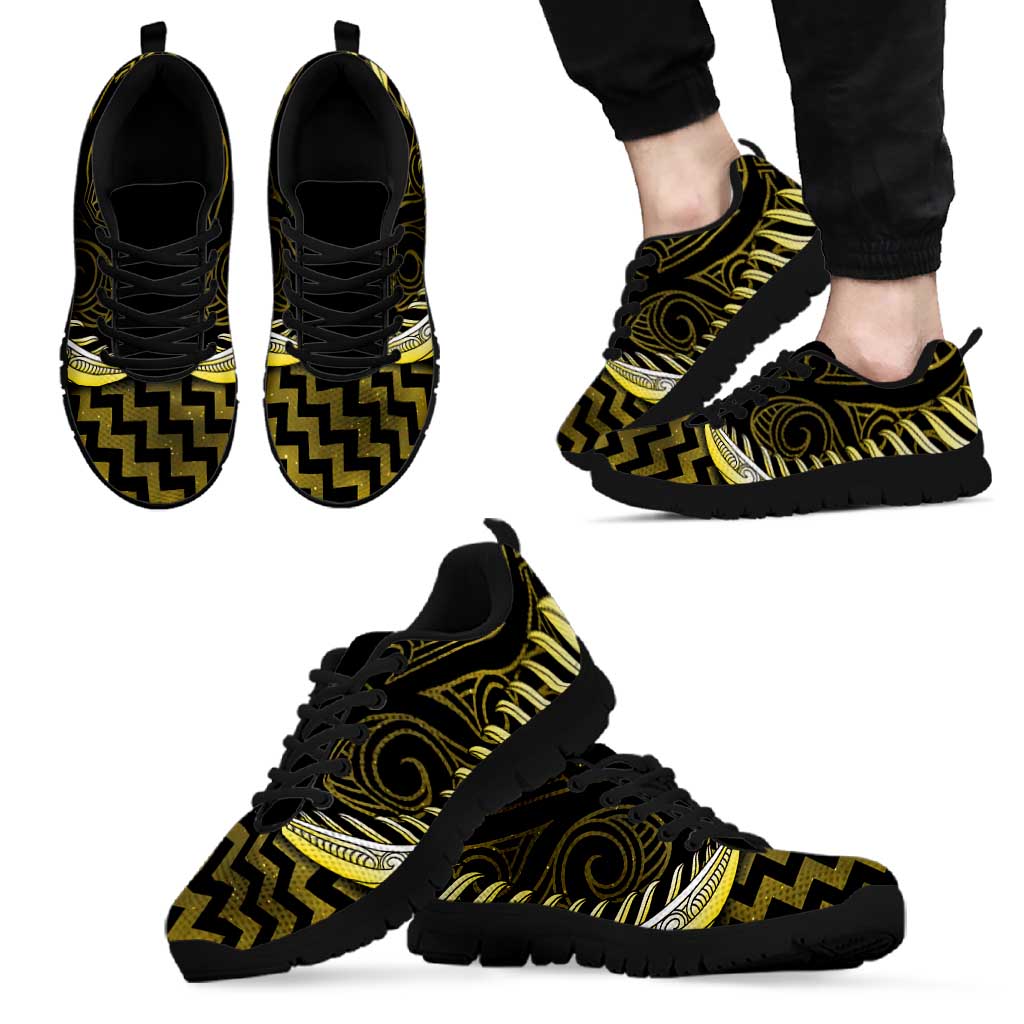Yellow Matariki New Zealand Sneakers Maori Poutama Galaxy Vibes LT14 - Polynesian Pride
