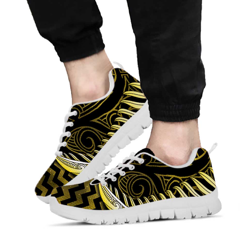 Yellow Matariki New Zealand Sneakers Maori Poutama Galaxy Vibes LT14 - Polynesian Pride